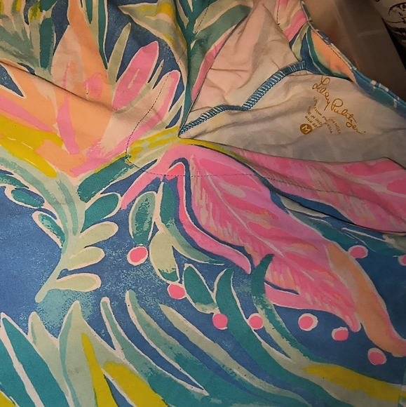 Lilly Pulitzer Sophiletta Dress Bennet Blue Showstopper Print UPF 50+ Size M - Picture 15 of 17